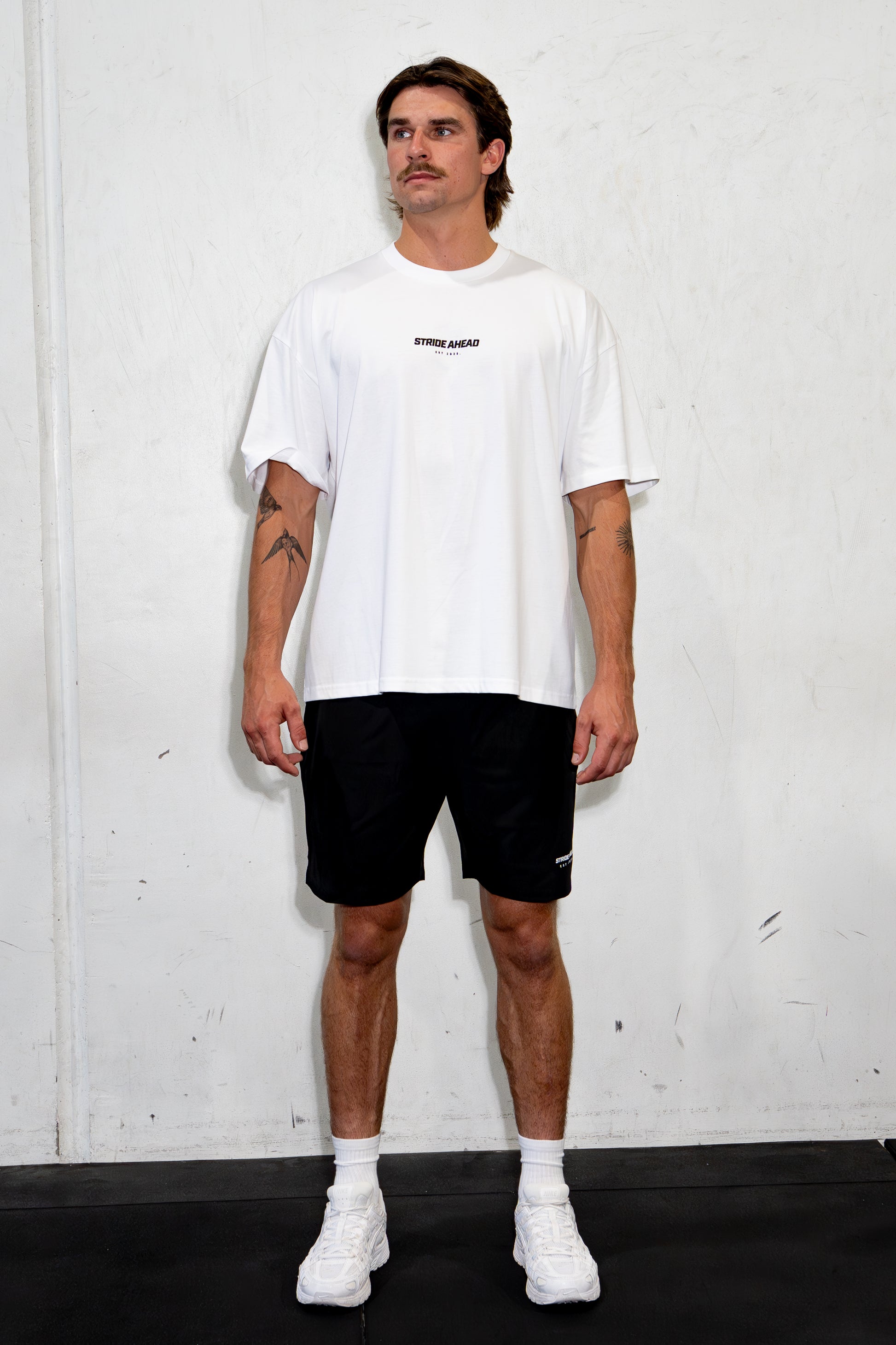Classic Oversized Tee "Running CO" White