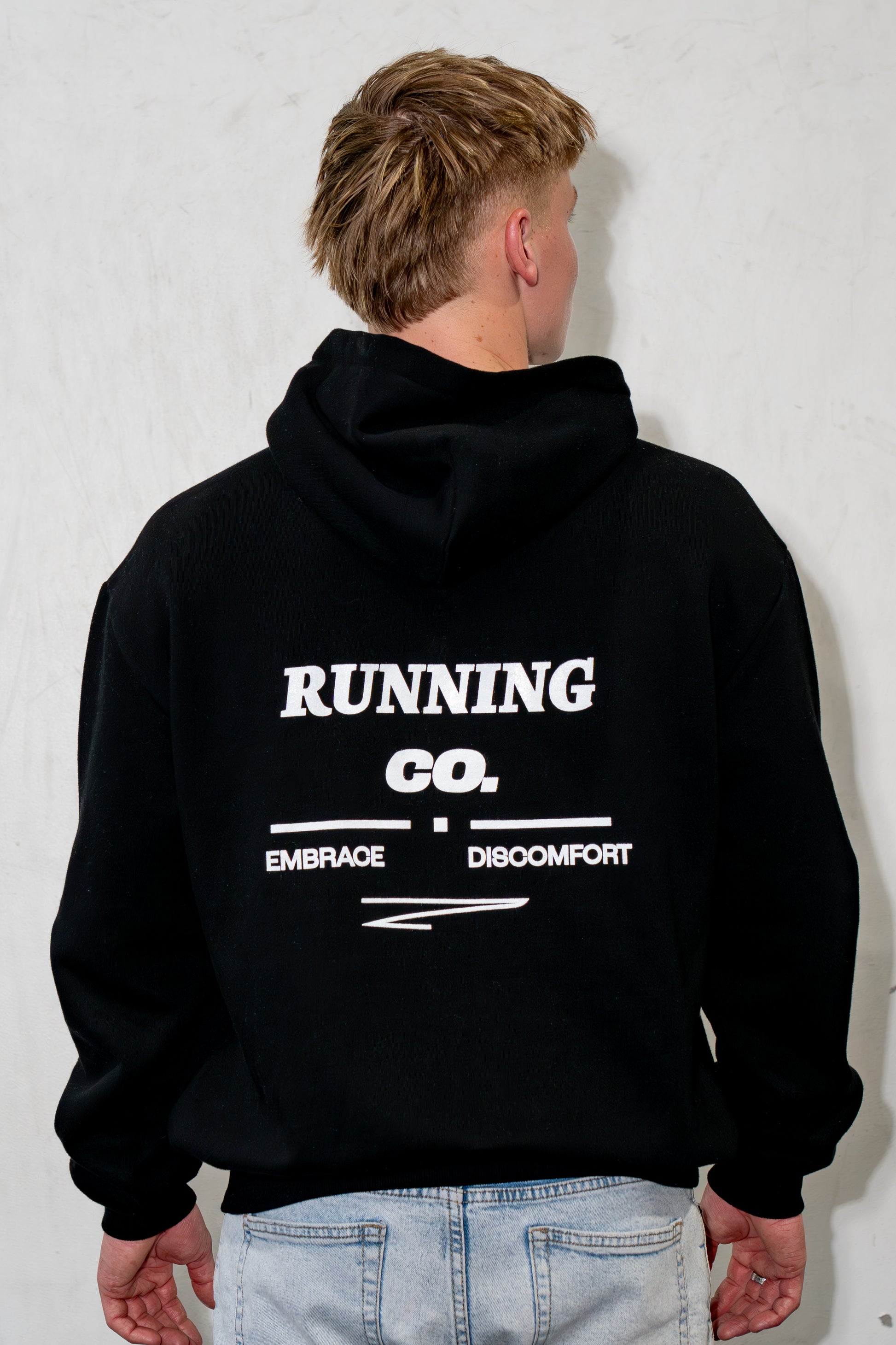 Box Hoodie "Running CO" Black