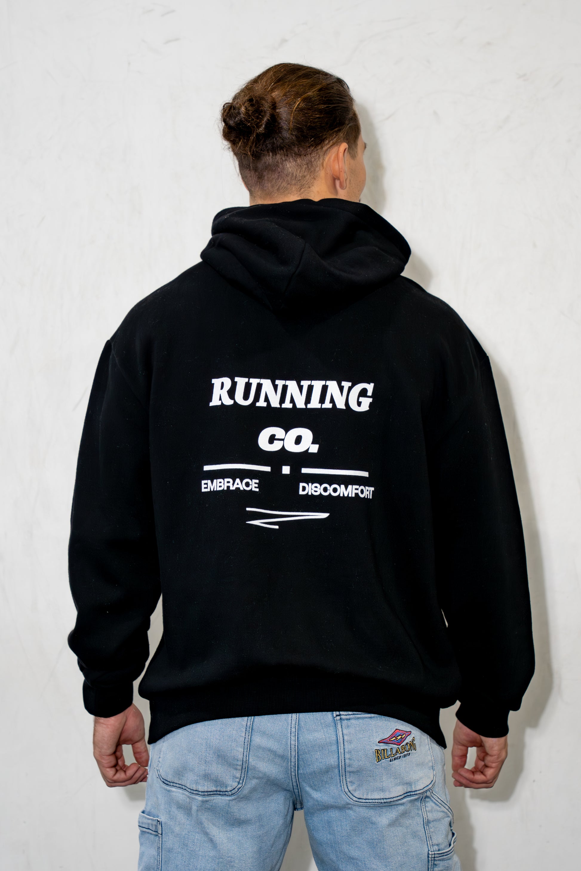 Box Hoodie "Running CO" Black